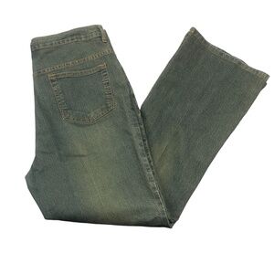 Solo‎ 14 Vintage Jeans Floral Printed legs Cotton Blend Straight Flare Zipper
